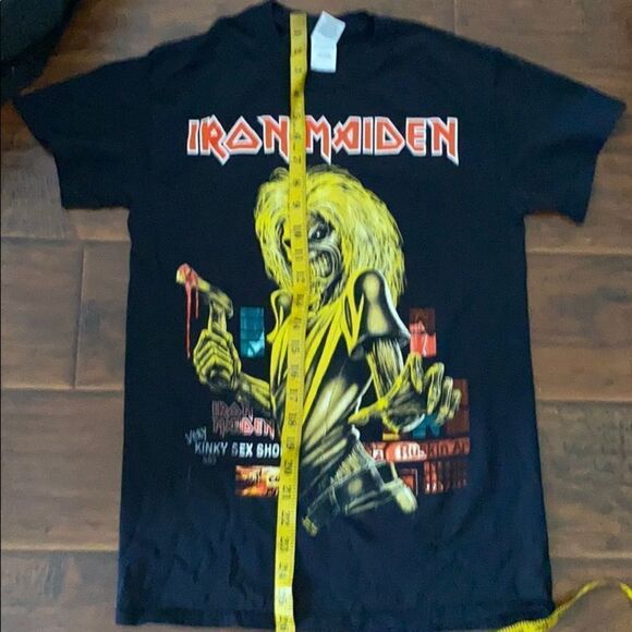 Iron Maiden Black Graphic The Book Of Souls World 2017 Tour Shirt - Picture 10 of 11